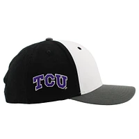 Unisex Zephyr White/Charcoal TCU Horned Frogs 2025 Big 12 Women's Basketball Conference Tournament Champions Locker Room Adjustable Hat