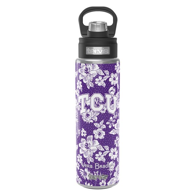 Grenouilles cornues Vera Bradley x Tervis TCU 24 oz. Bouteille à large ouverture avec couvercle de luxe