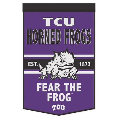 WinCraft TCU Horned Frogs Bannière avec slogan 24" x 38"