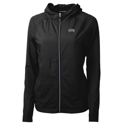 TCU Horned Frogs Cutter & Buck Women's Adapt Eco Knit Full-Zip Jacket - Black