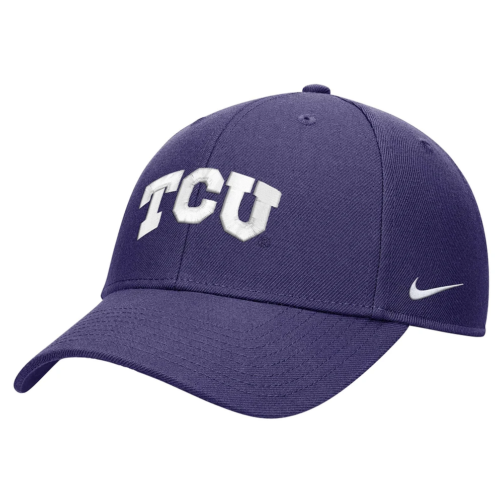 Casquette réglable Nike Violet TCU Horned Frogs 2024 Sideline Club pour jeune