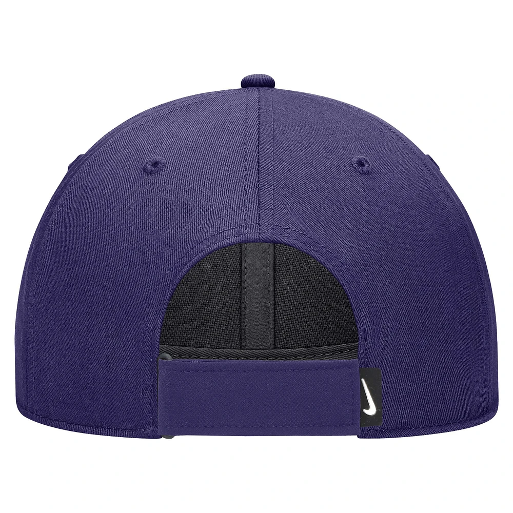 Casquette réglable Nike Violet TCU Horned Frogs 2024 Sideline Club pour jeune