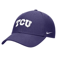 Casquette réglable Nike Violet TCU Horned Frogs 2024 Sideline Club pour jeune