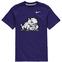 T-shirt Nike TCU Horned Frogs en coton violet pour jeune