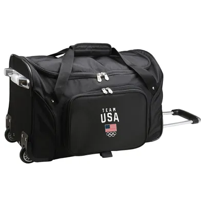 Team USA 21" Wheeled Duffel Bag - Black