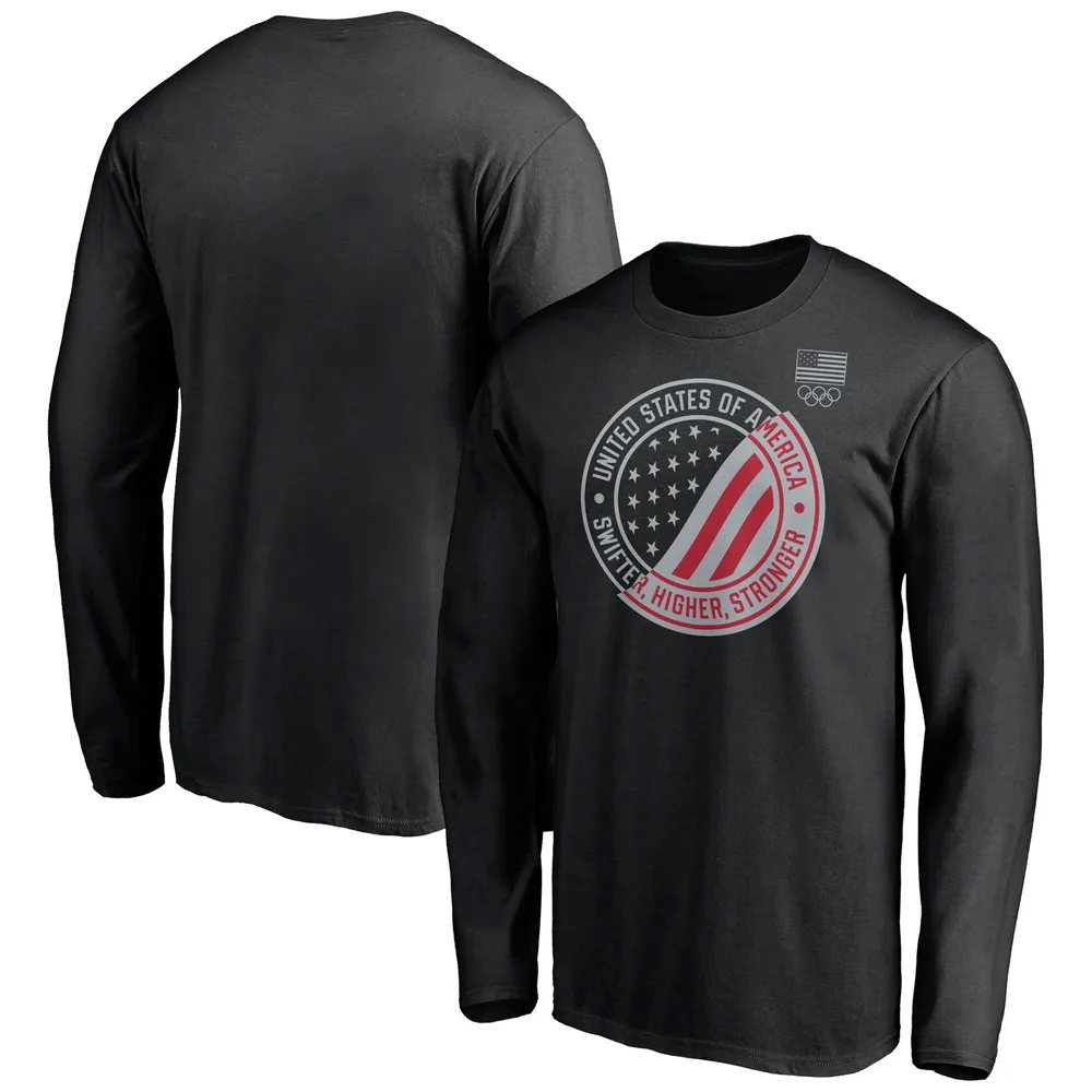 Lids Team USA Fanatics Branded Reflective Ink Split Long Sleeve T