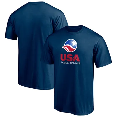 USA Table Tennis Fanatics Branded U.S. Olympics Core Primary Logo T-Shirt - Navy
