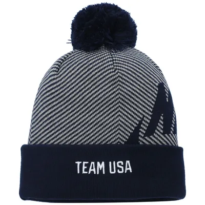 Team USA Nike Futura Cuffed Knit Hat with Pom - Navy/Gray