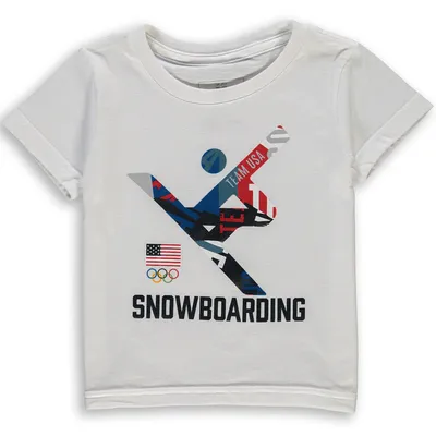 Team USA Toddler Snowboarding Scattered Swatch T-Shirt - White