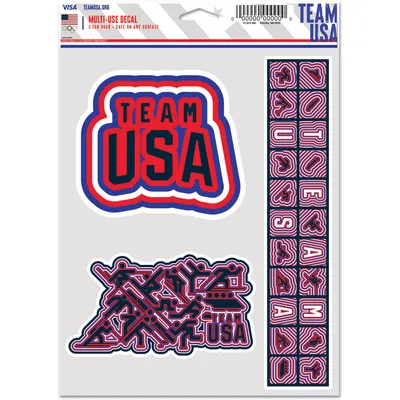 Team USA WinCraft Three-Pack Car Decal Set