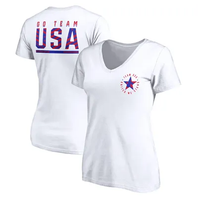 Team USA Fanatics Branded Women's Favorite V-Neck T-Shirt - White