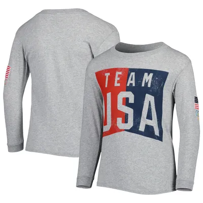 Team USA Youth Long Sleeve T-Shirt - Heather Gray