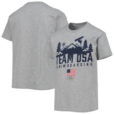 Team USA Youth Winter Skyline Long Sleeve T-Shirt - Heathered Gray