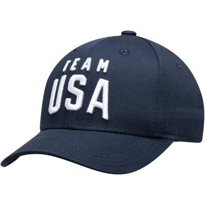 Team USA Youth New Logo Solid Structured Adjustable Snapback Hat - Navy