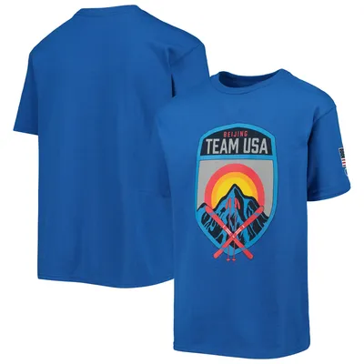 Team USA Youth Cross Skis T-Shirt - Royal