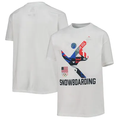Team USA Youth Snowboarding Scattered Swatch T-Shirt - White