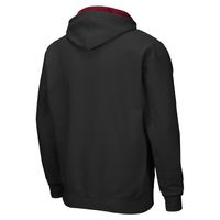 Men's Colosseum Black Temple Owls Arch & Team Logo 3.0 Full-Zip Hoodie Jacket