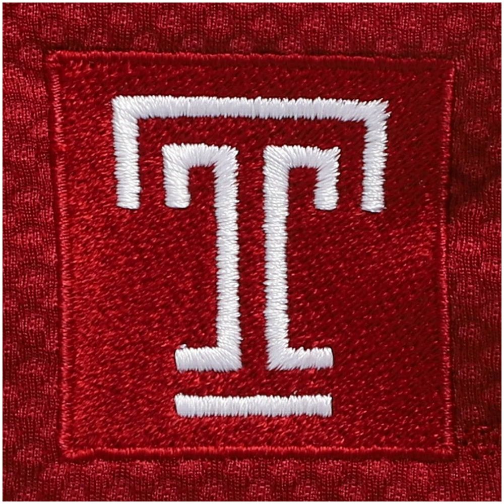 Men's Columbia Cherry Temple Owls Scorecard Quarter-Zip Jacket