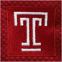 Men's Columbia Cherry Temple Owls Scorecard Quarter-Zip Jacket