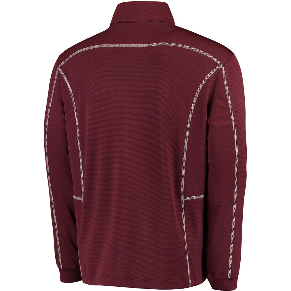 Men's Columbia Golf Maroon Temple Owls Shotgun Omni-Wick Quarter-Zip Pullover Jacket