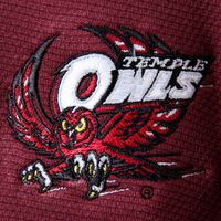 Men's Columbia Golf Maroon Temple Owls Shotgun Omni-Wick Quarter-Zip Pullover Jacket