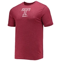 Men's Concepts Sport Heathered Charcoal/Cherry Temple Owls Meter T-Shirt & Pants Sleep Set