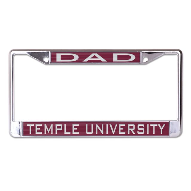 Cadre de plaque d'immatriculation WinCraft Temple Owls S/L Dad