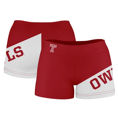 Temple Owls Women's Color Block Shorts - Cherry