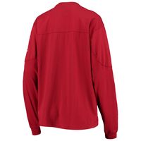 Women's Pressbox Cherry Temple Owls Edith Long Sleeve T-Shirt