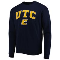 Men's Colosseum Navy Tennessee Chattanooga Mocs Arch Over Logo Pullover Sweatshirt