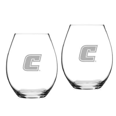 Tennessee Chattanooga Mocs 20oz. 2-Piece Riedel Stemless Wine Glass Set