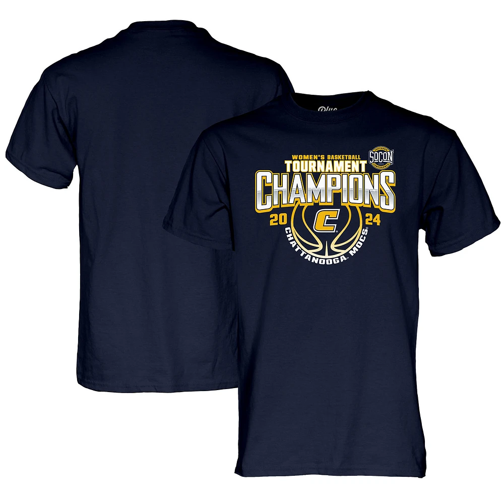 Unisex Blue 84  Navy Tennessee Chattanooga Mocs 2024 SoCon Women's Basketball Conference Tournament Champions T-Shirt