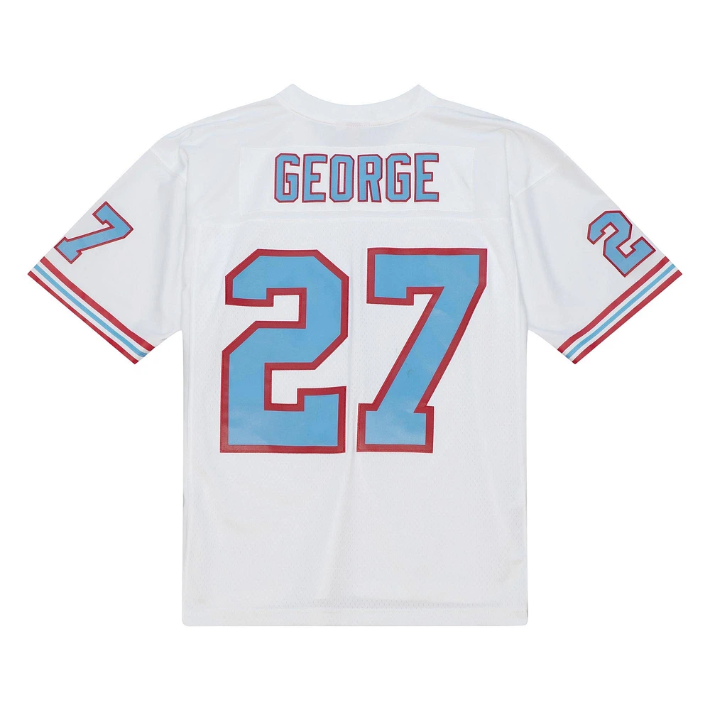 Maillot réplique Mitchell & Ness Eddie George blanc Tennessee Oilers Legacy pour hommes