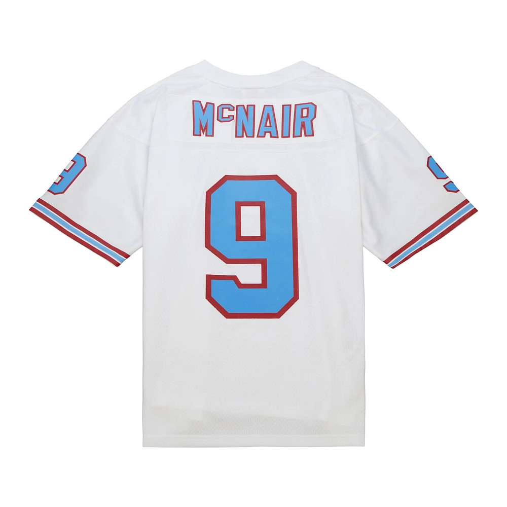 Maillot réplique Mitchell & Ness Steve McNair blanc Tennessee Oilers 1998 Legacy pour hommes