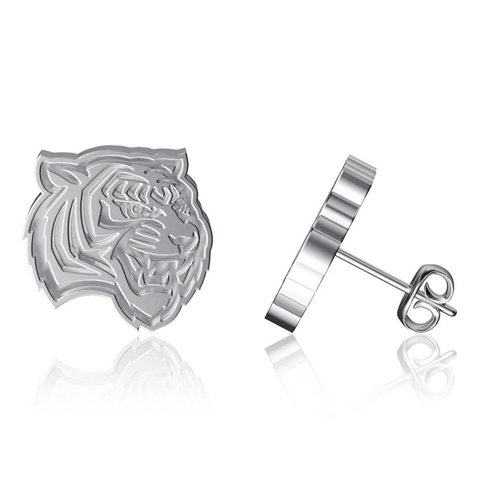 Dayna Designs Boucles d'oreilles en argent avec logo de l'équipe des Tigers de l'État du Tennessee