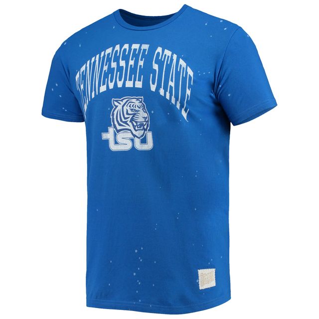 T-shirt Original Rétro Marques pour hommes Royal Tennessee State Tigers Bleach Splatter