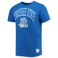 Men's Original Retro Brand Royal Tennessee State Tigers Bleach Splatter T-Shirt