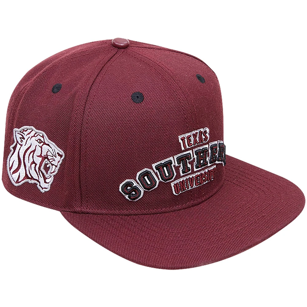 Casquette Snapback pour homme Pro Standard Maroon Tennessee State Tigers avec logo Southern