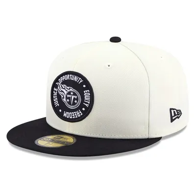 Tennessee Titans New Era 2022 Inspire Change  59FIFTY Fitted Hat - Cream/Black