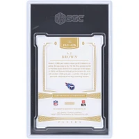 A.J. Brown Tennessee Titans Autographed 2021 Panini Flawless Flawless Finishes Sapphire #FLY-AJB #1/5 SGC Authenticated 8.5/10 Card