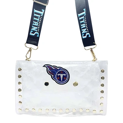 V110695 Sac enveloppe transparent TITAN avec logo en cristal ACCLUGCBD