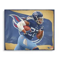 A.J. Brown Philadelphia Eagles Fanatics Authentic Stretched 20 x 24  Canvas Giclee Print - Designed by Artist Brian Konnick