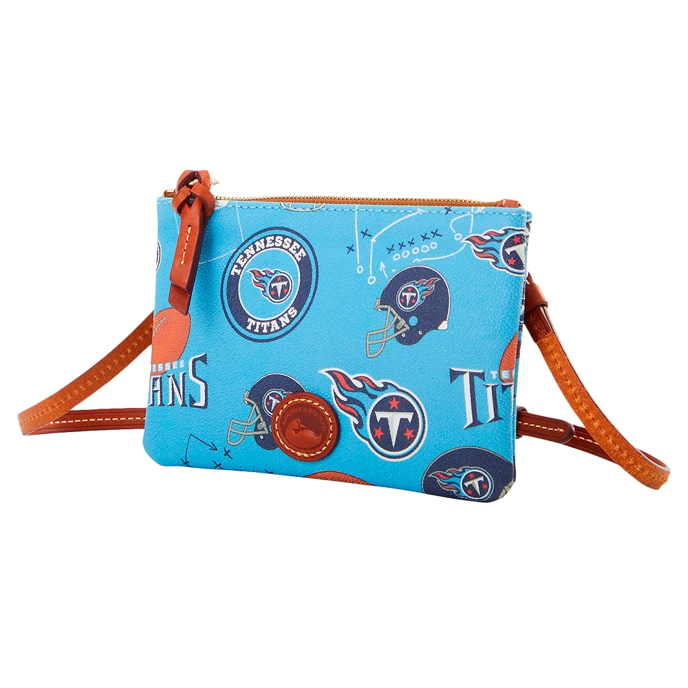 Dooney & Bourke Tennessee Titans Sac à main à bandoulière avec fermeture éclair sur le dessus