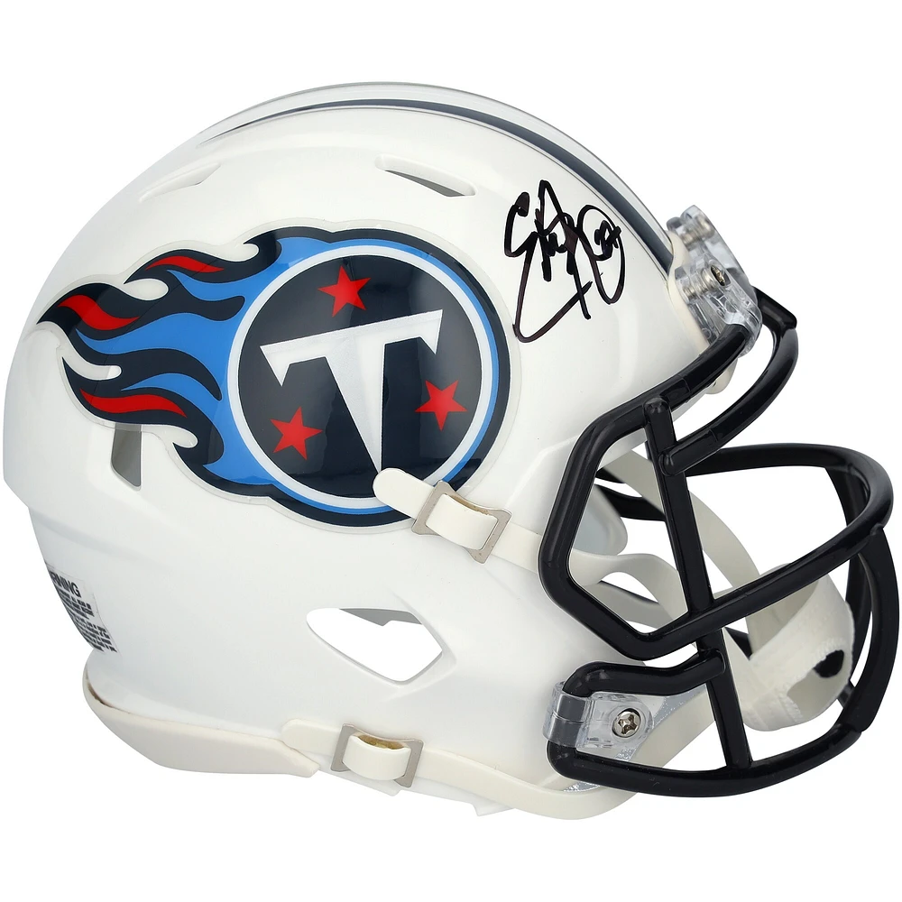 Casque Riddell rétro Speed ​​Mini autographié par Eddie George, Tennessee Titans, 1999-2017
