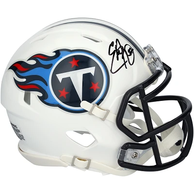 Casque Riddell rétro Speed ​​Mini autographié par Eddie George, Tennessee Titans, 1999-2017