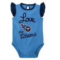 Lot de 2 bodys pour nouveau-nés et bébés bleu marine/bleu clair Tennessee Titans Spread the Love