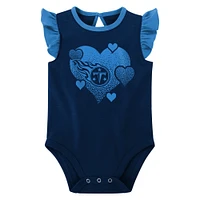 Lot de 2 bodys pour nouveau-nés et bébés bleu marine/bleu clair Tennessee Titans Spread the Love