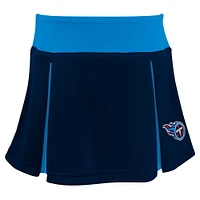 Girls Toddler Navy Tennessee Titans Spirit Cheer Two-Piece Cheerleader Set with Bloomers