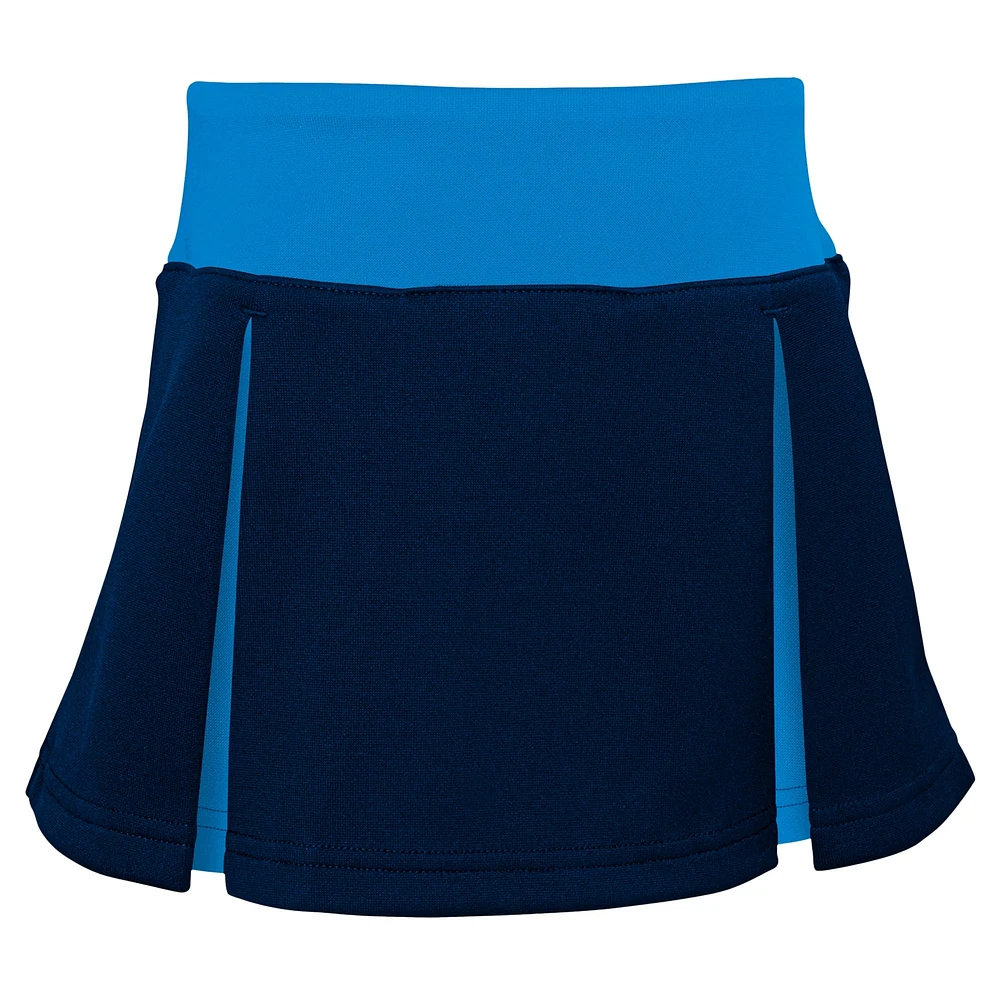 Girls Toddler Navy Tennessee Titans Spirit Cheer Two-Piece Cheerleader Set with Bloomers