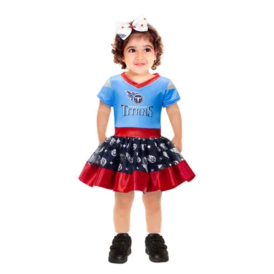 Tennessee Titans Girls Toddler Tutu Tailgate Game Day V-Neck Costume - Navy